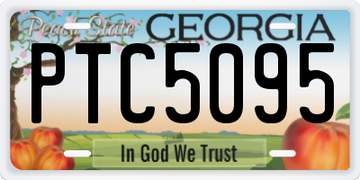 GA license plate PTC5095