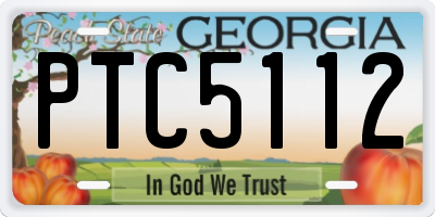 GA license plate PTC5112