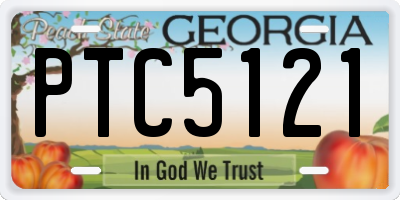 GA license plate PTC5121