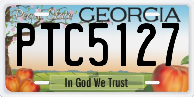 GA license plate PTC5127