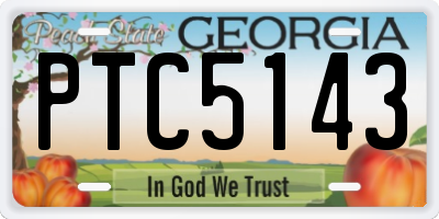 GA license plate PTC5143