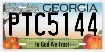 GA license plate PTC5144