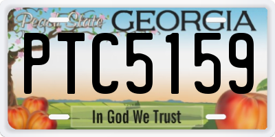 GA license plate PTC5159