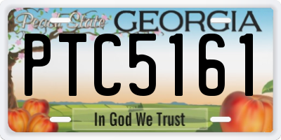 GA license plate PTC5161