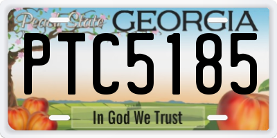 GA license plate PTC5185