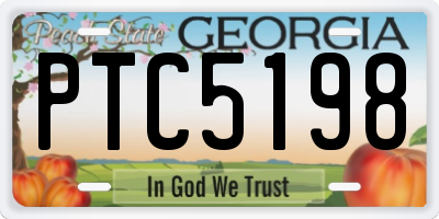 GA license plate PTC5198