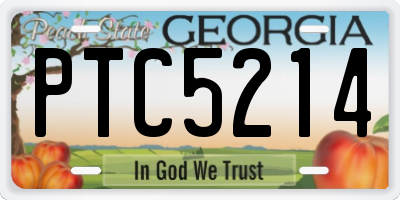 GA license plate PTC5214