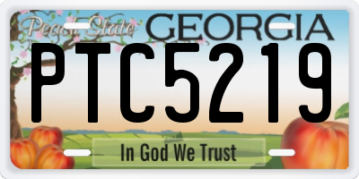 GA license plate PTC5219