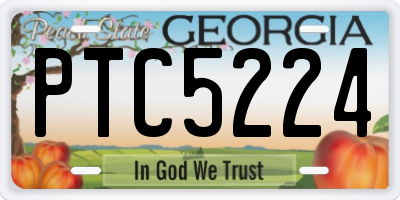 GA license plate PTC5224