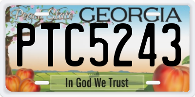 GA license plate PTC5243