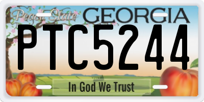 GA license plate PTC5244