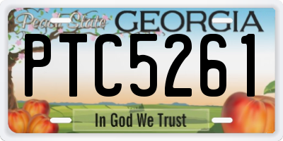GA license plate PTC5261