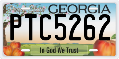GA license plate PTC5262