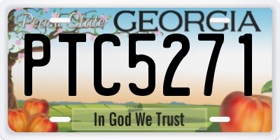 GA license plate PTC5271