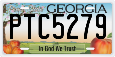 GA license plate PTC5279