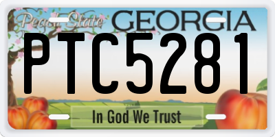 GA license plate PTC5281