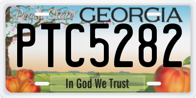 GA license plate PTC5282