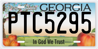GA license plate PTC5295