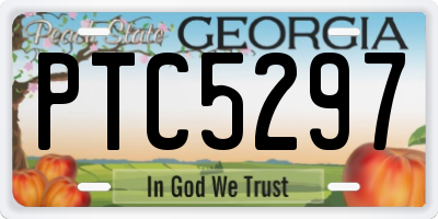 GA license plate PTC5297
