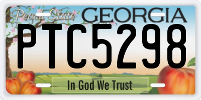 GA license plate PTC5298