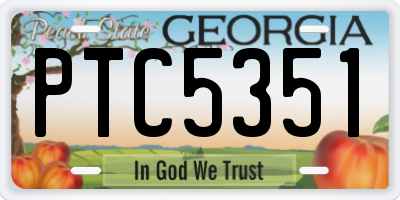 GA license plate PTC5351