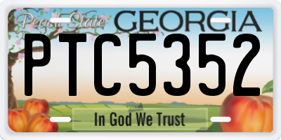 GA license plate PTC5352