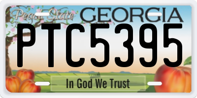 GA license plate PTC5395