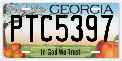 GA license plate PTC5397