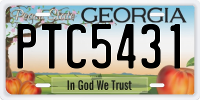GA license plate PTC5431