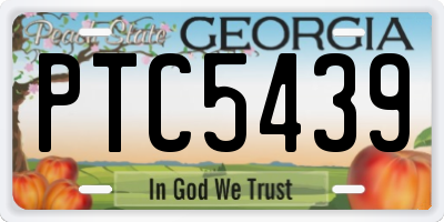 GA license plate PTC5439