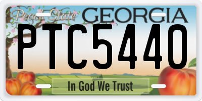 GA license plate PTC5440
