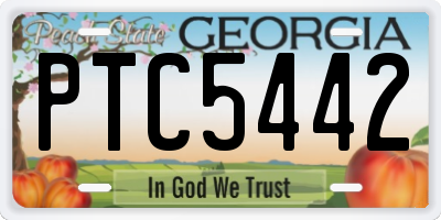 GA license plate PTC5442