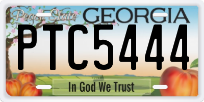 GA license plate PTC5444