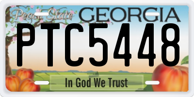 GA license plate PTC5448