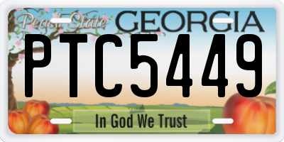 GA license plate PTC5449