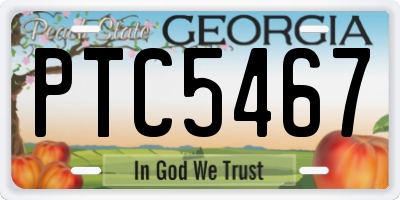 GA license plate PTC5467