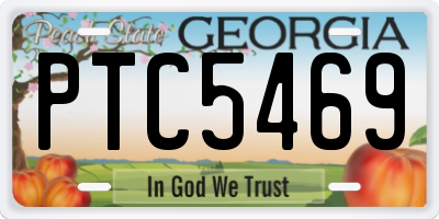 GA license plate PTC5469