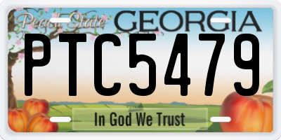 GA license plate PTC5479