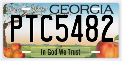 GA license plate PTC5482
