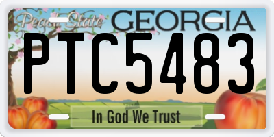 GA license plate PTC5483