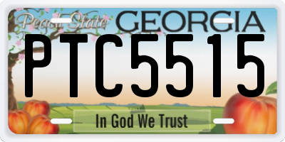 GA license plate PTC5515