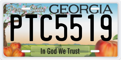 GA license plate PTC5519