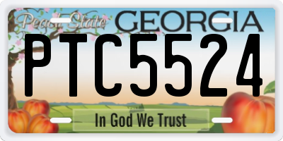 GA license plate PTC5524