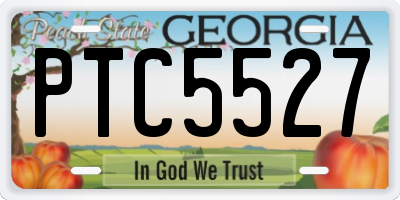 GA license plate PTC5527