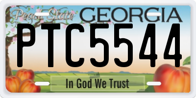 GA license plate PTC5544