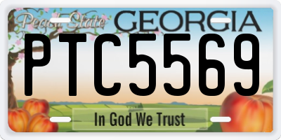 GA license plate PTC5569