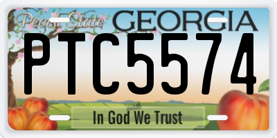 GA license plate PTC5574