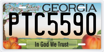 GA license plate PTC5590