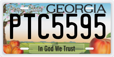 GA license plate PTC5595