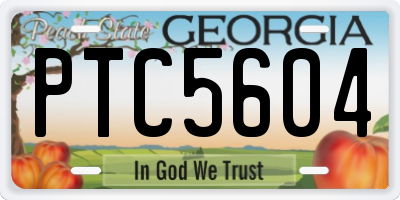 GA license plate PTC5604